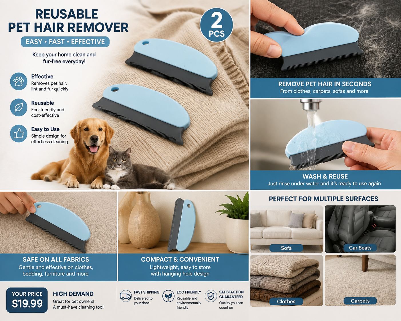 Reusable Pet Hair Remover