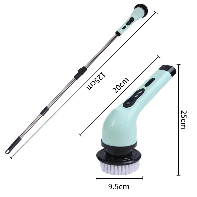 Cordless Spin Scrubber – 9-in-1 Electric Cleaning Brush for Kitchen, Bathroom & Toilet