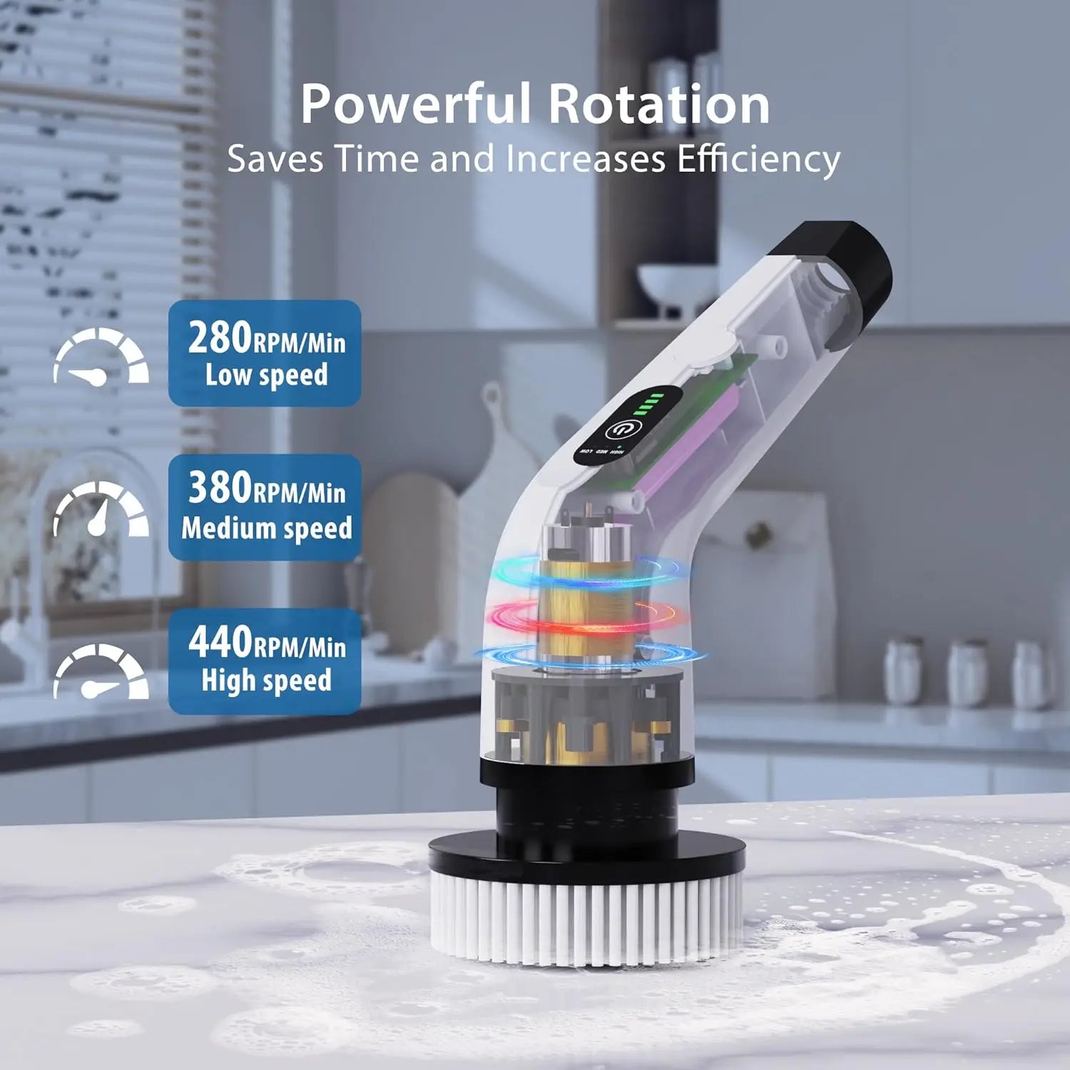 Cordless Spin Scrubber – 9-in-1 Electric Cleaning Brush for Kitchen, Bathroom & Toilet